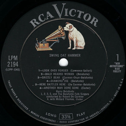 Harry Belafonte And The Belafonte Folk Singers Conducted By Robert De Cormier - Swing Dat Hammer - LP 3
