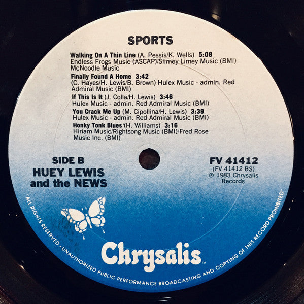 Huey Lewis And The News - Sports - LP 4