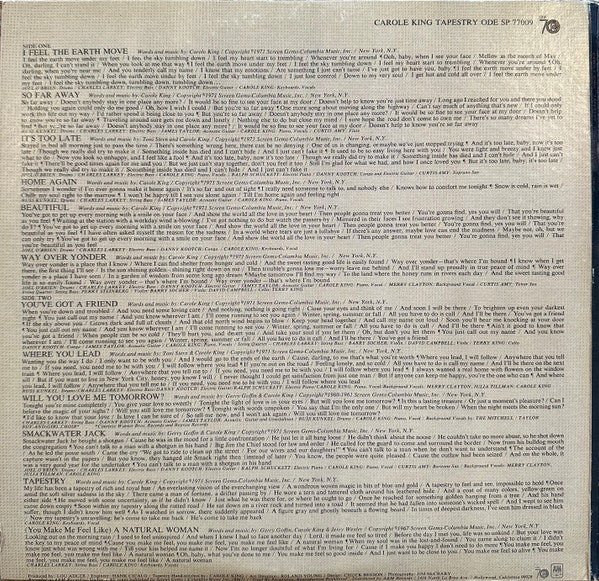Carole King - Tapestry - LP 4
