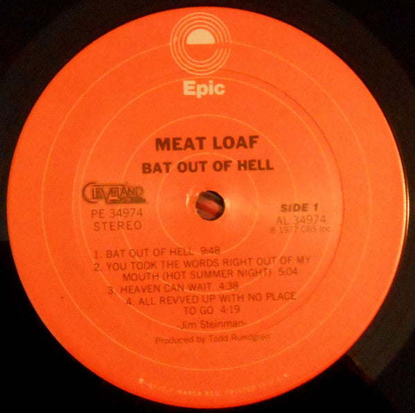 Meat Loaf - Bat Out Of Hell - LP 3