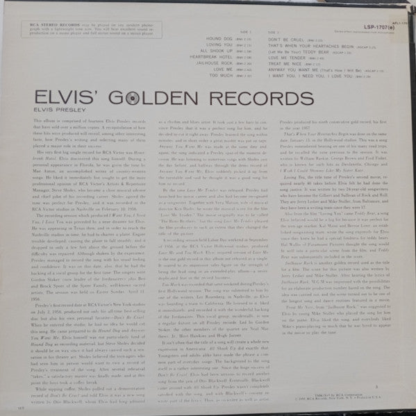 Elvis Presley - Elvis' Golden Records - LP 3