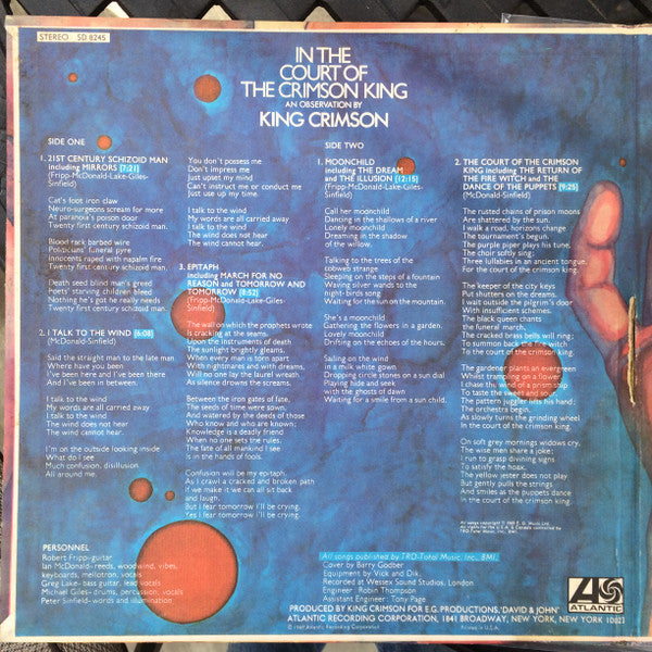King Crimson - In The Court Of The Crimson King (An Observation By King Crimson) - LP 3