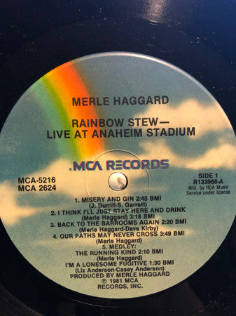 Merle Haggard - Rainbow Stew - Live At Anaheim Stadium - LP 4