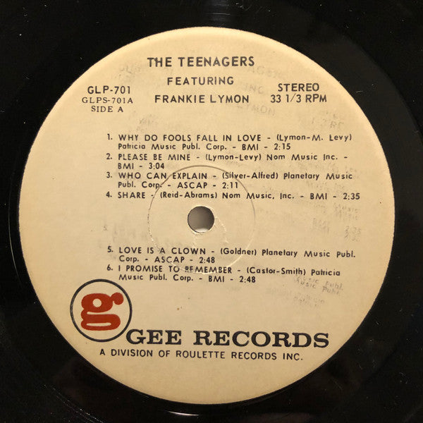The Teenagers Featuring Frankie Lymon - The Teenagers Featuring Frankie Lymon - LP 3