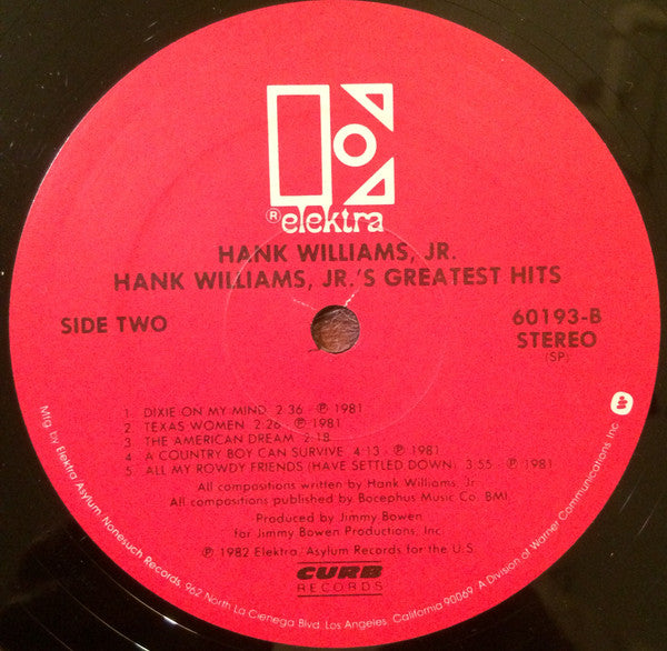 Hank Williams, Jr. - Hank Williams, Jr.'s Greatest Hits - LP 4