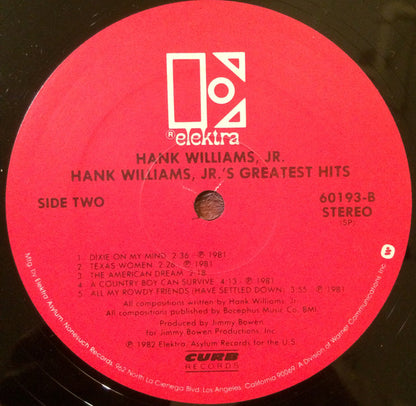 Hank Williams, Jr. - Hank Williams, Jr.'s Greatest Hits - LP 4
