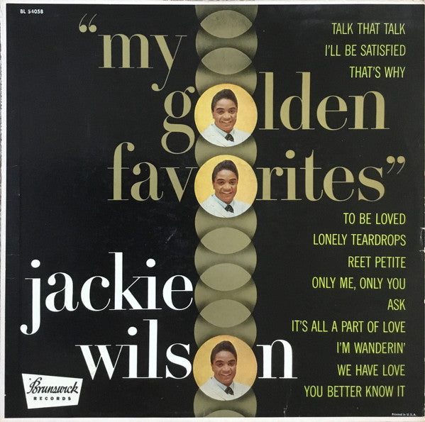 Jackie Wilson - My Golden Favorites - VINTAGE vinyl record for sale