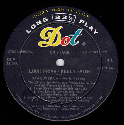 Louis Prima & Keely Smith - On Stage - LP 3