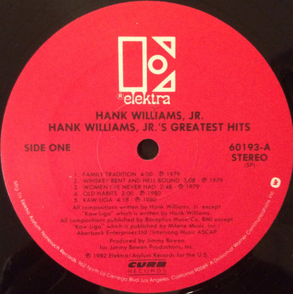 Hank Williams, Jr. - Hank Williams, Jr.'s Greatest Hits - LP 3