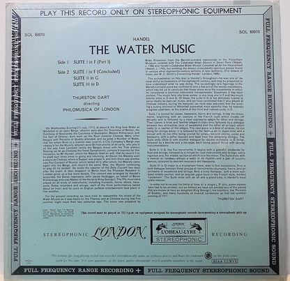 Handel - Thurston Dart, Philomusica Of London - The Water Music - LP 2