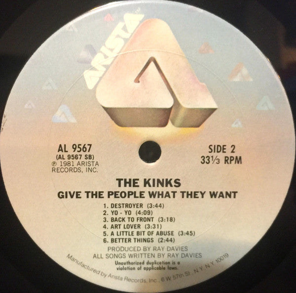 The Kinks - Give The People What They Want - LP 4