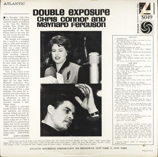 Chris Connor And Maynard Ferguson - Double Exposure - Vinyl, LP, Album, Mono 3