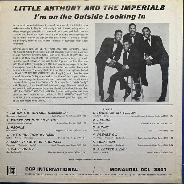Little Anthony And The Imperials - I'm On The Outside (Looking In) - LP 2