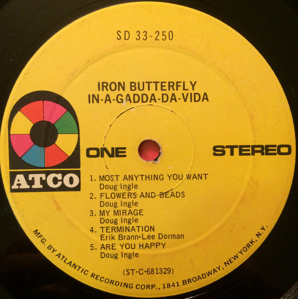 Iron Butterfly - In-A-Gadda-Da-Vida - LP 3
