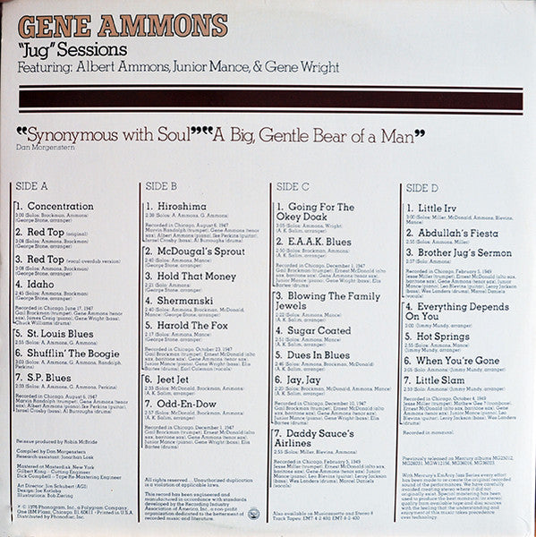 Gene Ammons - "Jug" Sessions - LP 4
