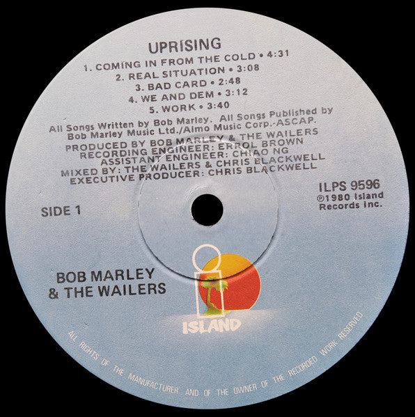 Bob Marley & The Wailers - Uprising - LP 3