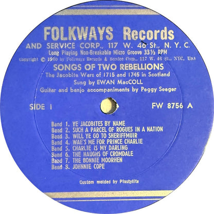 Ewan MacColl - Songs Of Two Rebellions - The Jacobite Wars Of 1715 And 1745 In Scotland - Vinyl, LP, Album, Mono 3