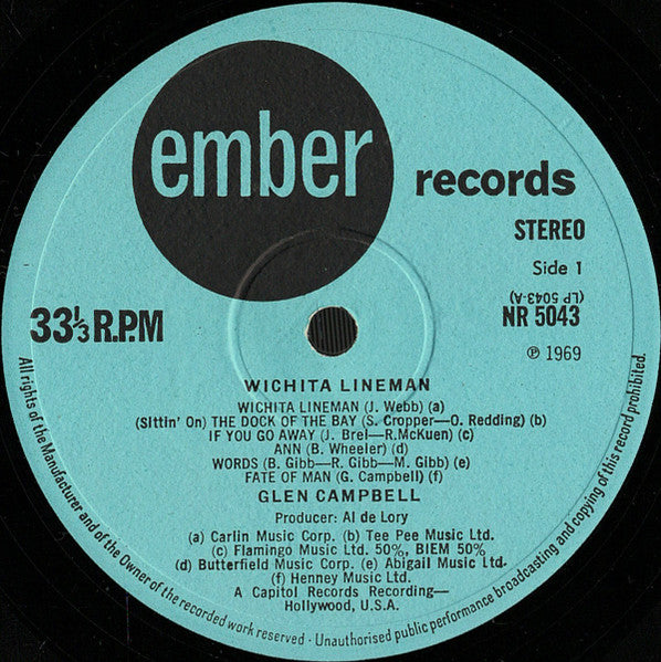 Glen Campbell - Wichita Lineman - LP 3