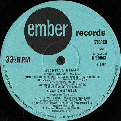Glen Campbell - Wichita Lineman - LP 3