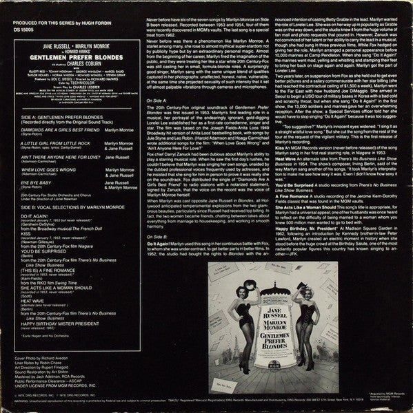 Marilyn Monroe - Never Before And Never Again - LP 2