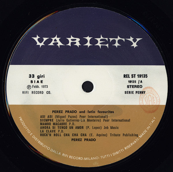 Perez Prado - Perez Prado And Latin Favourites - LP 3