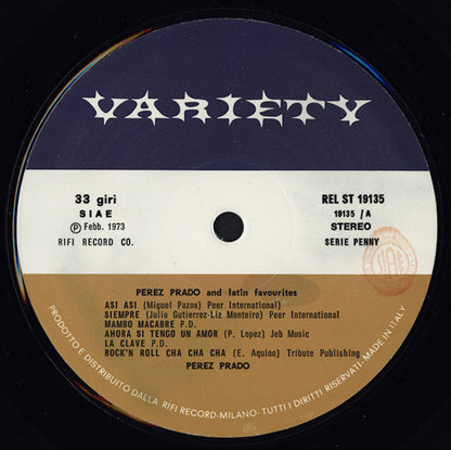 Perez Prado - Perez Prado And Latin Favourites - LP 3