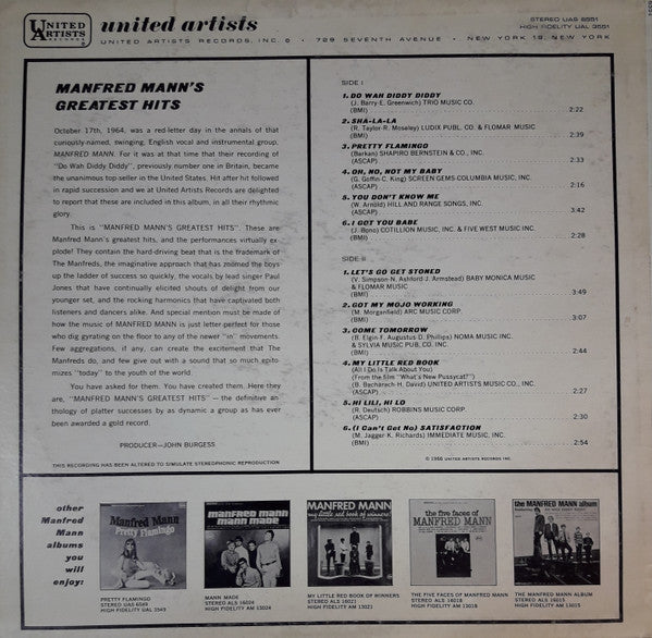 Manfred Mann - Greatest Hits - LP 2