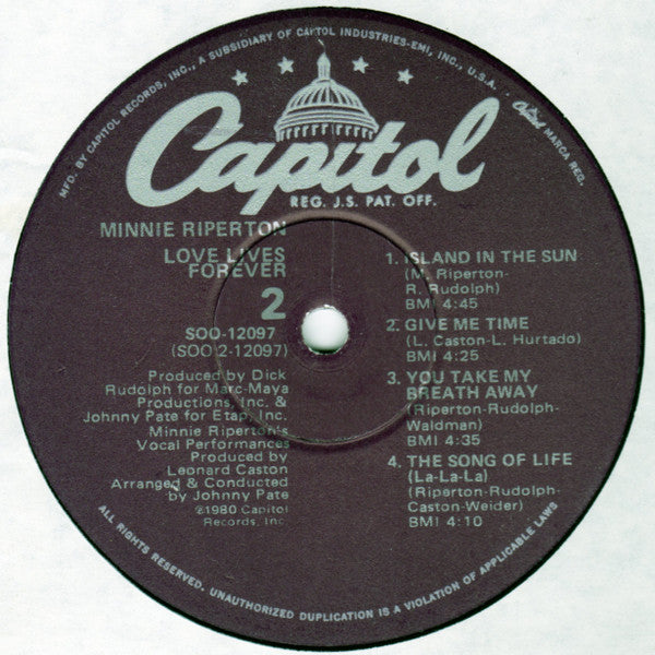Minnie Riperton - Love Lives Forever - LP 4