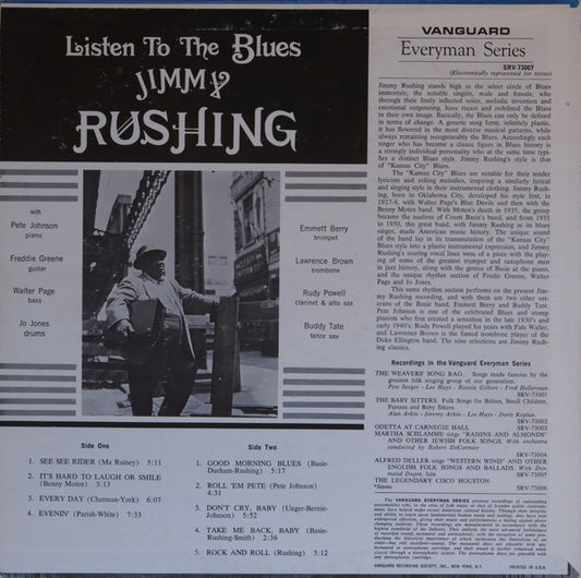Jimmy Rushing - Listen To The Blues - LP 2