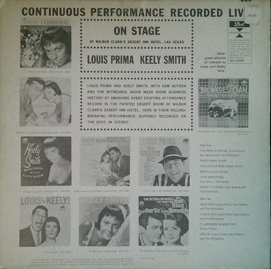 Louis Prima & Keely Smith - On Stage - LP 2