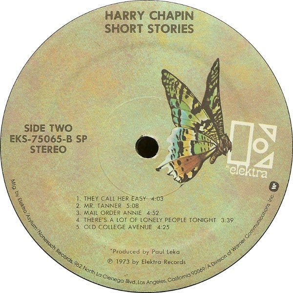 Harry Chapin - Short Stories - LP 4