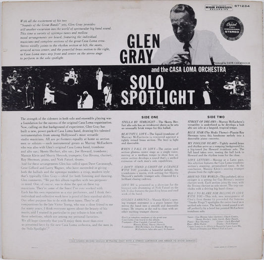 Glen Gray And The Casa Loma Orchestra - Solo Spotlight - LP 2