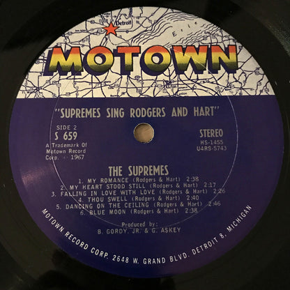 The Supremes - The Supremes Sing Rodgers & Hart - LP 4