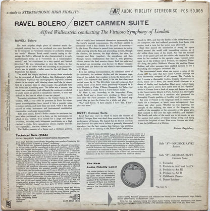 Ravel / Bizet - Alfred Wallenstein, Virtuoso Symphony Of London - Bolero / Carmen Suite - LP 2