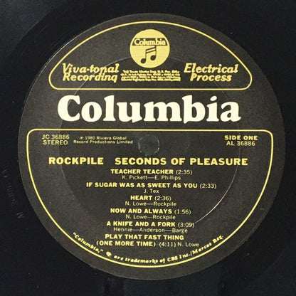 Rockpile - Seconds Of Pleasure - Vinyl, LP, Album, Stereo 5