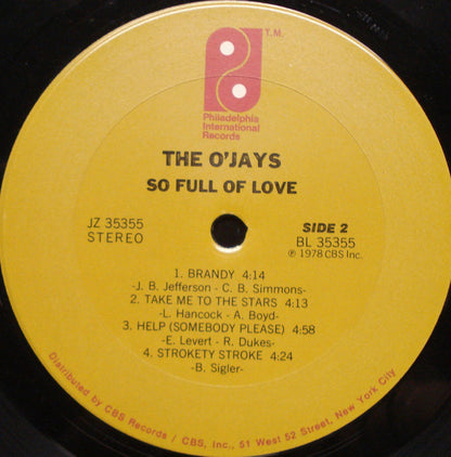 The O'Jays - So Full Of Love - LP 4