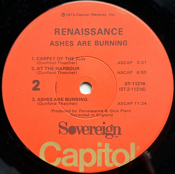 Renaissance - Ashes Are Burning - LP 4