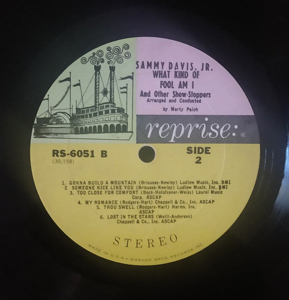 Sammy Davis Jr. - Sammy Davis Jr Sings What Kind Of Fool Am I (And Other Show-Stoppers) - LP 4