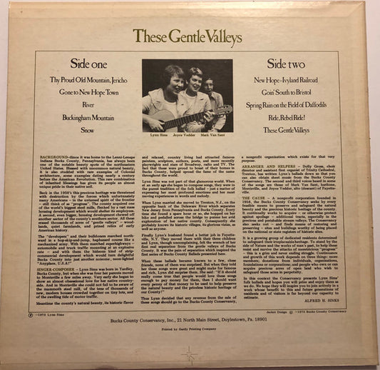 Lynn Sims - Bucks County Ballads (These Gentle Valleys) - LP 2