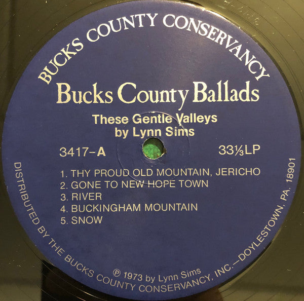 Lynn Sims - Bucks County Ballads (These Gentle Valleys) - LP 3