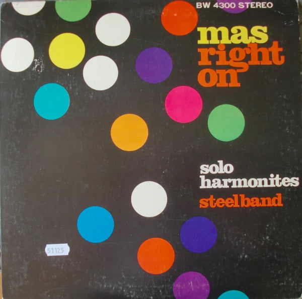 Solo Harmonites Steel Band - Mas Right On - VINTAGE vinyl record for sale