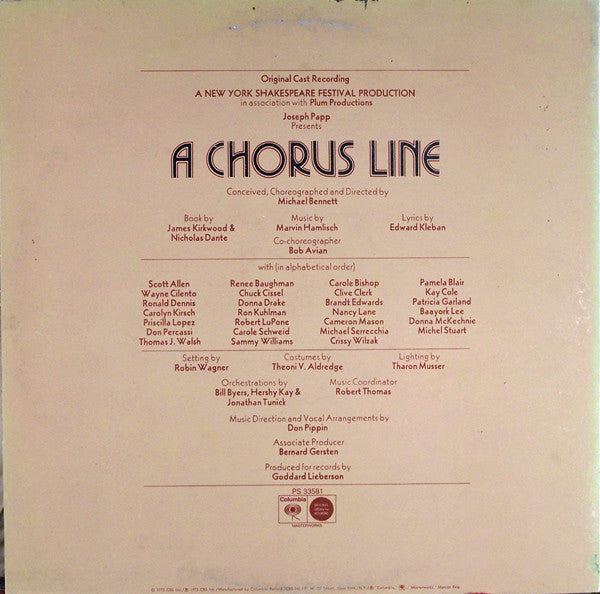 Original Cast - A Chorus Line - Original Cast Recording - LP 2