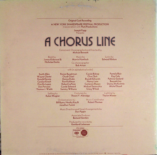 Original Cast - A Chorus Line - Original Cast Recording - LP 2