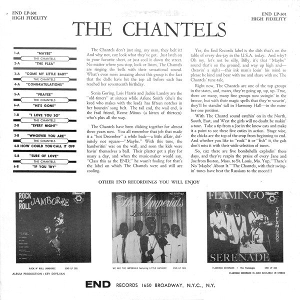 The Chantels - We Are The Chantels - LP 2