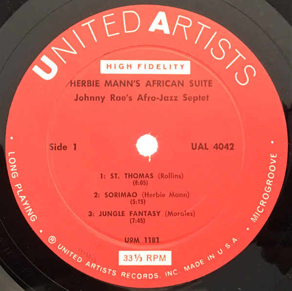 Johnny Rae's Afro-Jazz Septet - Herbie Mann's African Suite - LP 3