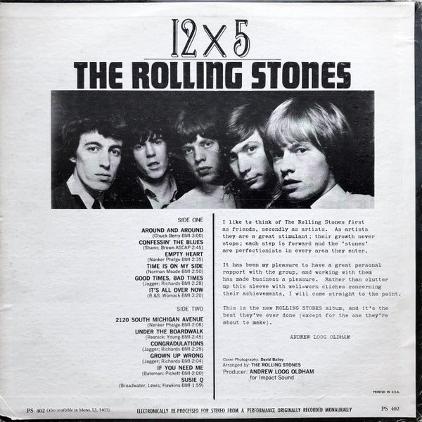 The Rolling Stones - 12 X 5 - LP 2