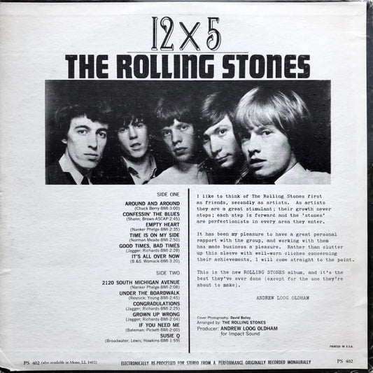 The Rolling Stones - 12 X 5 - LP 2
