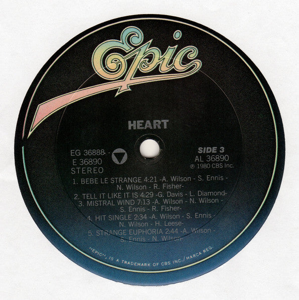 Heart - Greatest Hits / Live - Vinyl, LP, Compilation, Reissue, Stereo 5