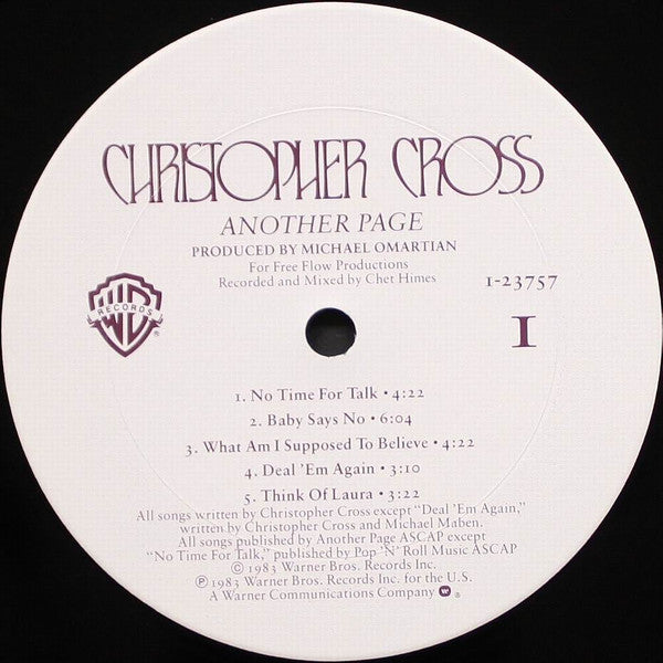 Christopher Cross - Another Page - LP 3