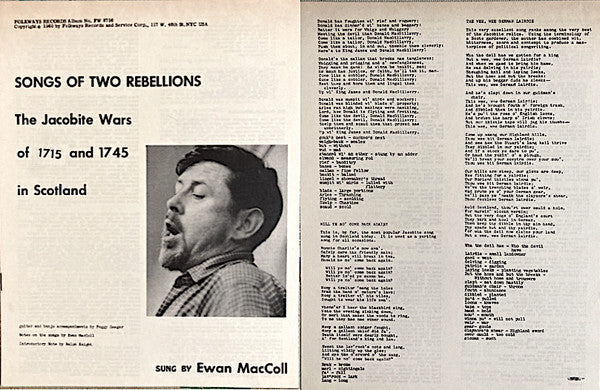 Ewan MacColl - Songs Of Two Rebellions - The Jacobite Wars Of 1715 And 1745 In Scotland - Vinyl, LP, Album, Mono 5